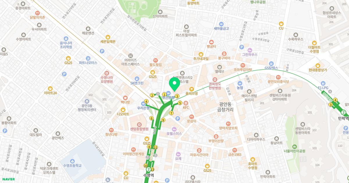 맑은숲구구팔한의원 위치