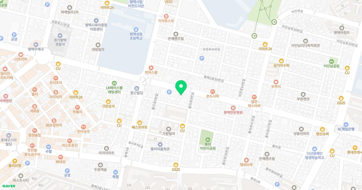 평택시민의료소비자생활협동조합 평택123한의원 위치
